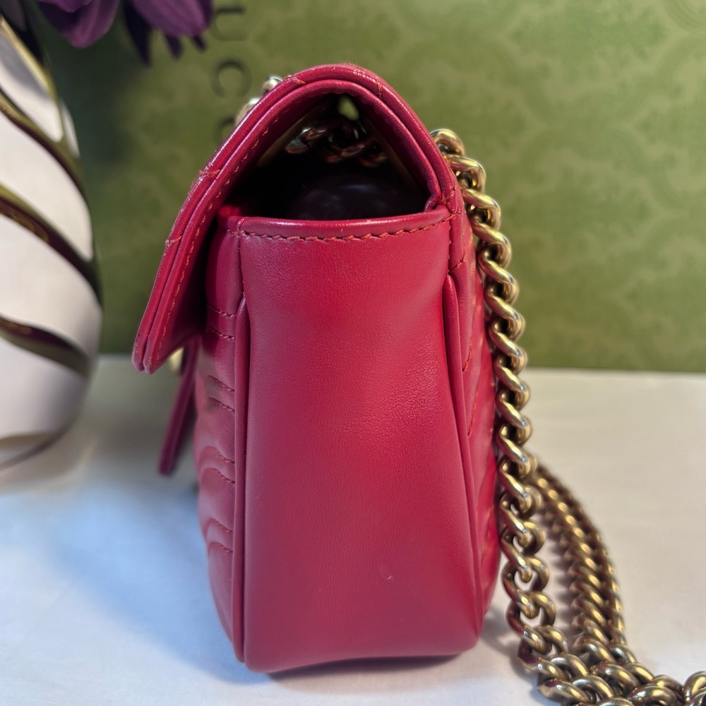 Gucci mini Flap Marmont Red - Picture 5 of 16
